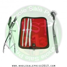  Hegar uterine dilator 3 pieces set, 7-8, 11-12, 13-14, wartenberg pinwheel,mathieu speculum